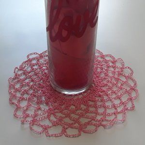 Detailed Handmade Coral Crochet Doily 10"